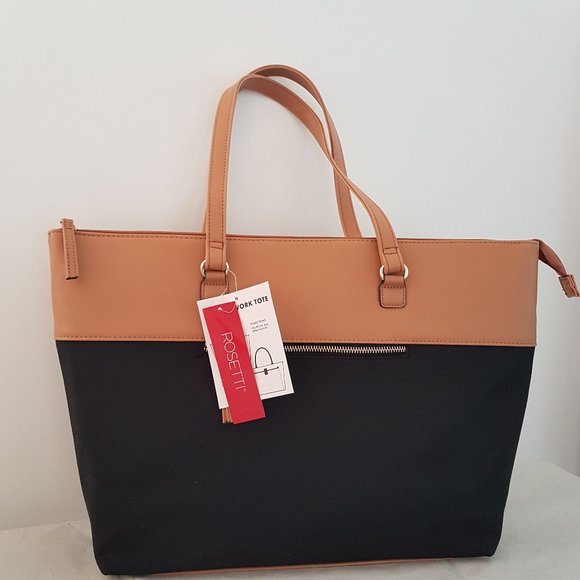 Rosetti Women Classic Work Black/Brown Tote  - NWT - Picture 2 of 8